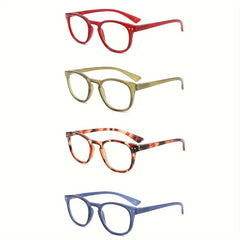 4pcs Women's Reading Glasses with Spring Hinge
