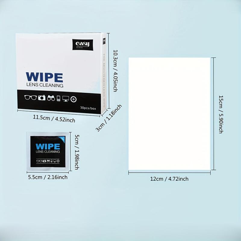 30pcs Anti Fog Wipes For Glasses and Screens