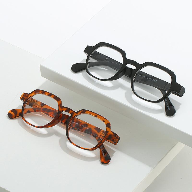 5pcs Spring Hinge Square Frame Reading Glasses For Men And Women