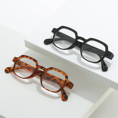 5pcs Spring Hinge Square Frame Reading Glasses For Men And Women