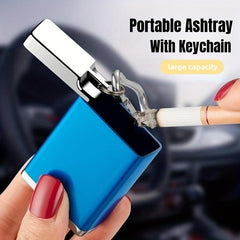 Mini Portable Pocket Ashtray With Keychain for Home Car Travel Outdoor