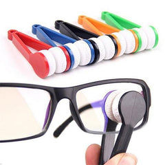 Mini Two-side Glasses Brush Microfiber Spectacles Cleaner
