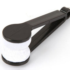 Mini Two-side Glasses Brush Microfiber Spectacles Cleaner