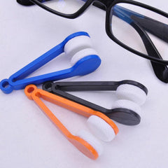 Mini Two-side Glasses Brush Microfiber Spectacles Cleaner