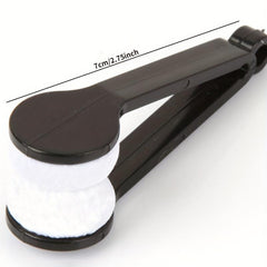 Mini Two-side Glasses Brush Microfiber Spectacles Cleaner