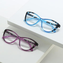 5pcs Spring Hinge Cat Eye Frame Reading Glasses For Men And Women