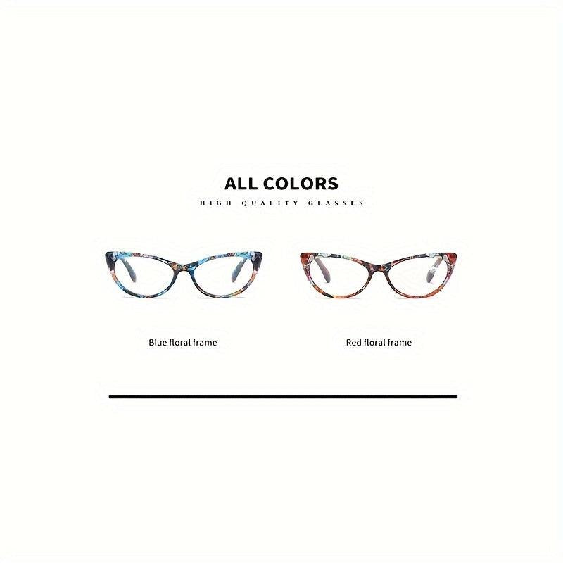 Floral Frame Reading Glasses Anti Light Women