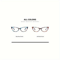 Floral Frame Reading Glasses Anti Light Women