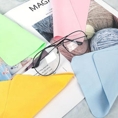 1pc Ultra Fine Fiber Glasses Cleaning Cloth Reusable Double Sided