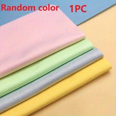 1pc Ultra Fine Fiber Glasses Cleaning Cloth Reusable Double Sided