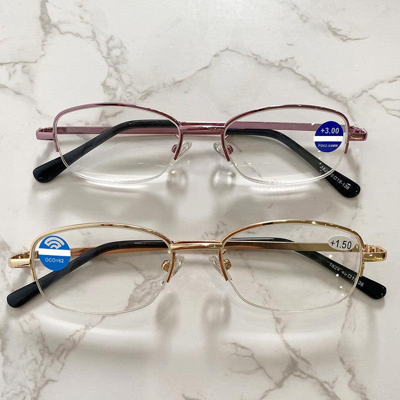 Metal Frame Light Blocking Reading Glasses 1.0-4.0 for Men Women Unisex