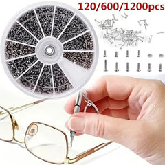 1200pcs Glasses Repair Tool Set Small Screws Nuts Kit M1 M1 2 M1 4 M1 6