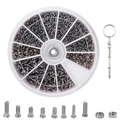 1200pcs Glasses Repair Tool Set Small Screws Nuts Kit M1 M1 2 M1 4 M1 6
