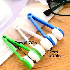 2 Glasses Cleaning Brushes & Cloths Set