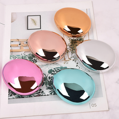 Compact Durable Rose Lens Case Kit w/ Mirror Solution Bottle Tweezers