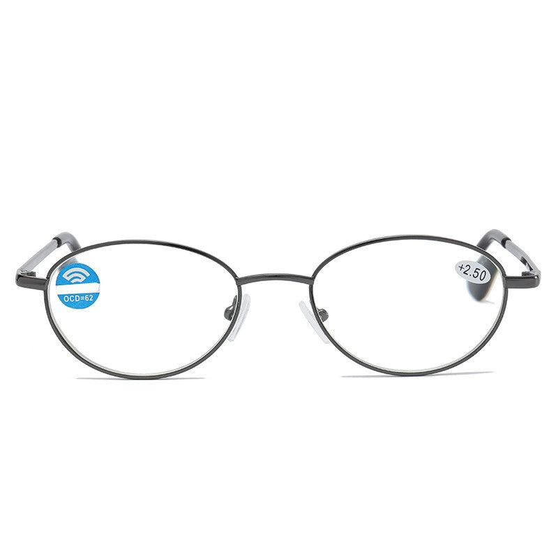 Metal Round Frame Light Blocking Lens Reading Glasses