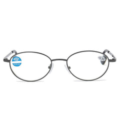 Metal Round Frame Light Blocking Lens Reading Glasses