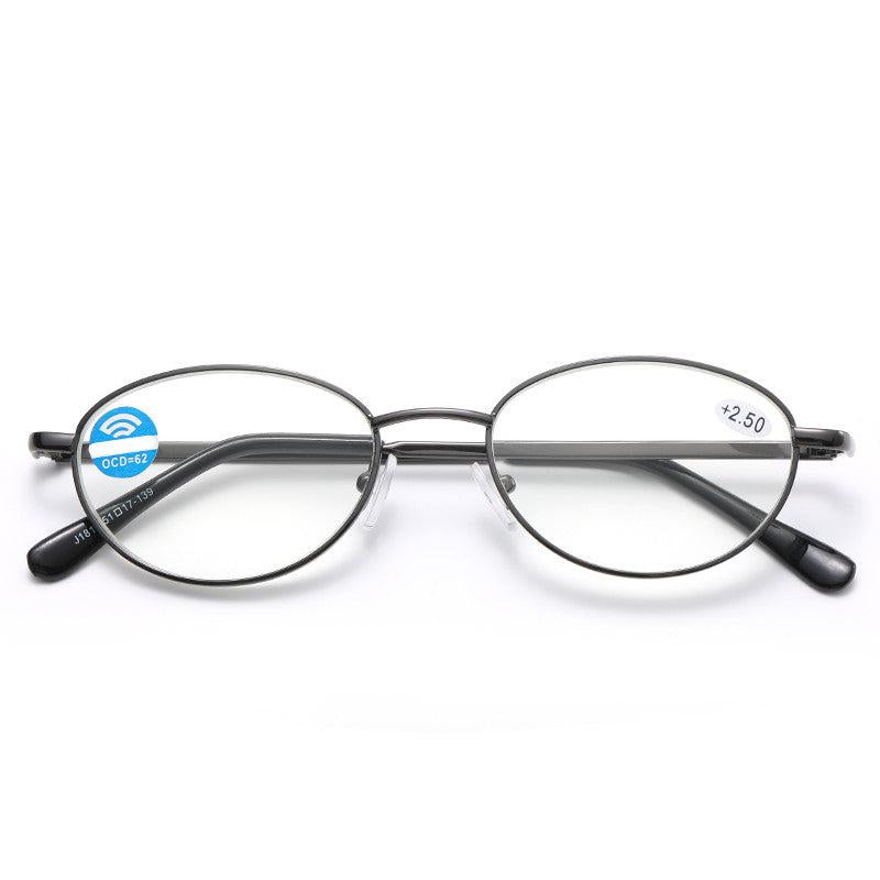 Metal Round Frame Light Blocking Lens Reading Glasses