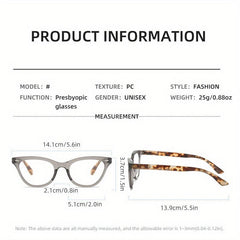 Colorful Butterfly Frame Spring Hinges Presbyopia Corrective Eyeglasses