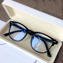 Vintage Oval Frame Light Blocking Eyeglasses