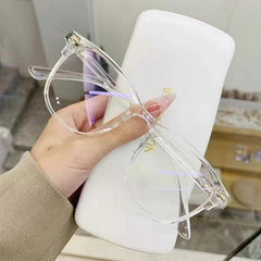 Vintage Oval Frame Light Blocking Eyeglasses