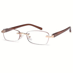 Block Reading Glasses Metal Frame Reader Glasses Spring Hinges