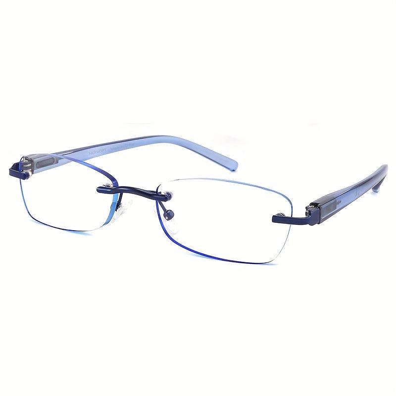 Block Reading Glasses Metal Frame Reader Glasses Spring Hinges