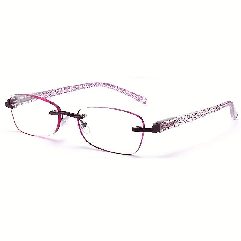 Block Reading Glasses Metal Frame Reader Glasses Spring Hinges