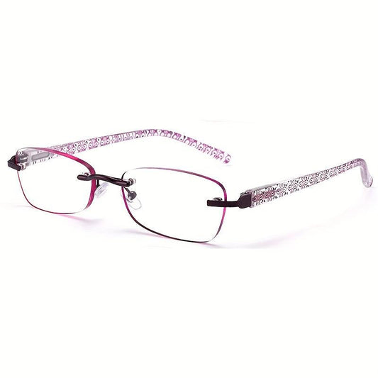 Block Reading Glasses Metal Frame Reader Glasses Spring Hinges