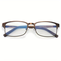 Light Blocking Glasses Rectangular Frame Computer Glasses Spring Hinge