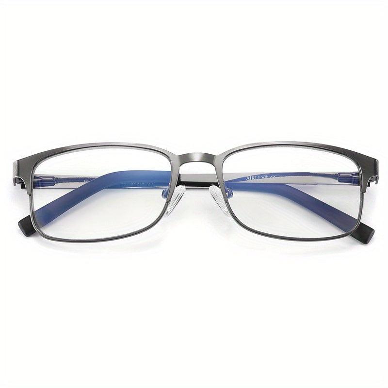 Light Blocking Glasses Rectangular Frame Computer Glasses Spring Hinge
