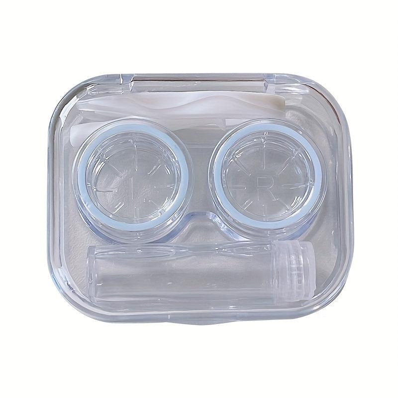 Portable Transparent Lens Case Double Box Easy Open Cover