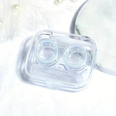 Portable Transparent Lens Case Double Box Easy Open Cover