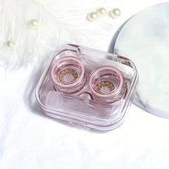 Portable Transparent Lens Case Double Box Easy Open Cover