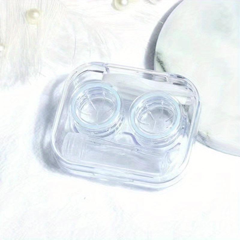Portable Transparent Lens Case Double Box Easy Open Cover