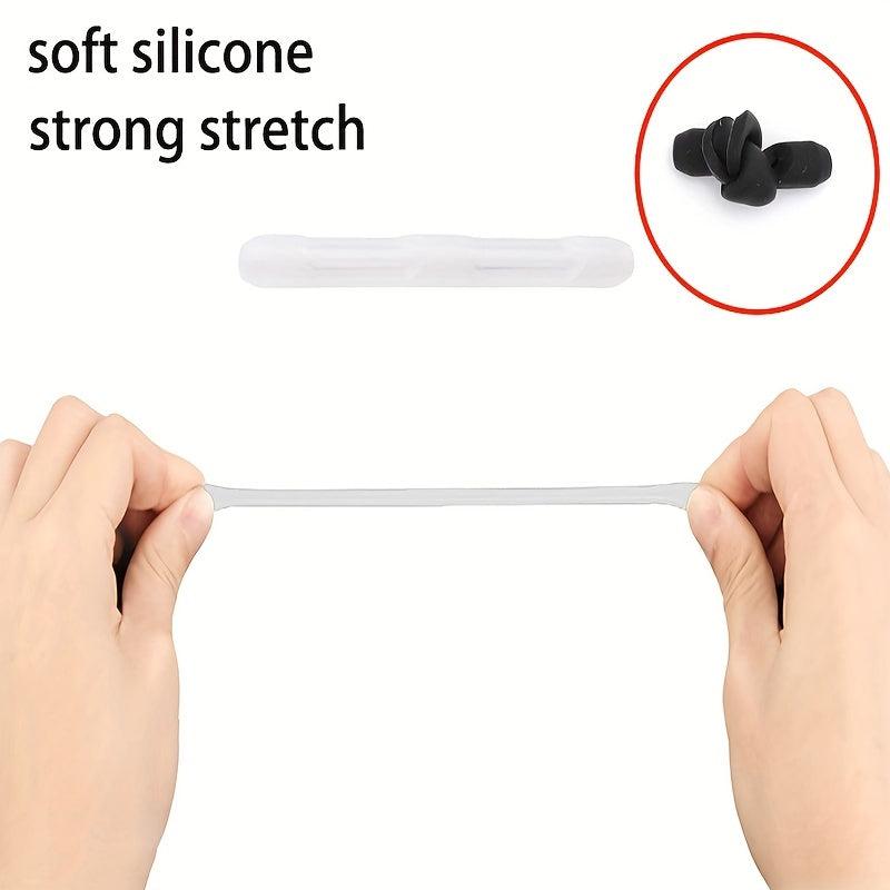 5 Pairs Transparent Silicone Eyeglasses Temple Tips for Glasses Sunglasses