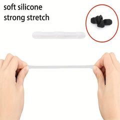 5 Pairs Transparent Silicone Eyeglasses Temple Tips for Glasses Sunglasses