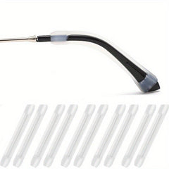 5 Pairs Transparent Silicone Eyeglasses Temple Tips for Glasses Sunglasses