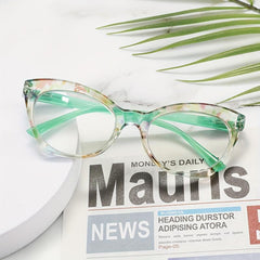 4 Pairs Cat Eye Reading Glasses for Women with Light Blocking Lens