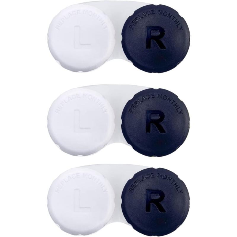 3 Pack Lens Cases For Travel Kit Holder Container
