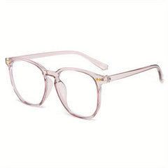 Over Sized Frame Light Blocking PC Temples Colorful Unisex Eyeglasses