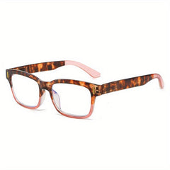 PC Squared Frame Light Blocking Reading Glasses Presbyopia Unisex Men Women