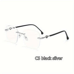 Heart Metal Frameless Anti Glasses for Light Blocking