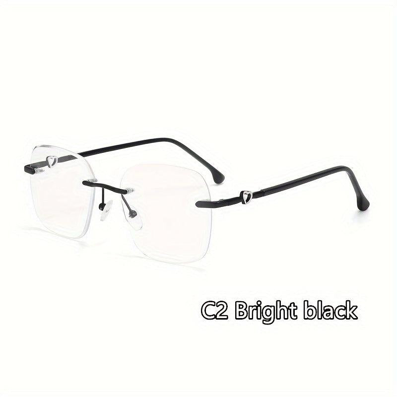 Heart Metal Frameless Anti Glasses for Light Blocking