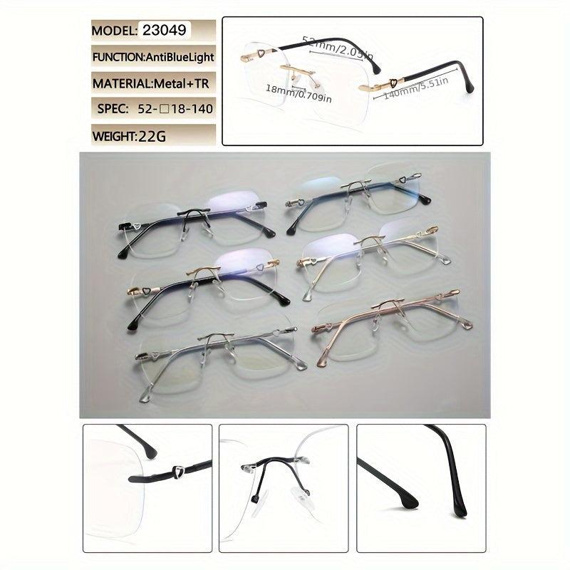 Heart Metal Frameless Anti Glasses for Light Blocking