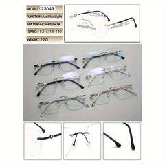 Heart Metal Frameless Anti Glasses for Light Blocking