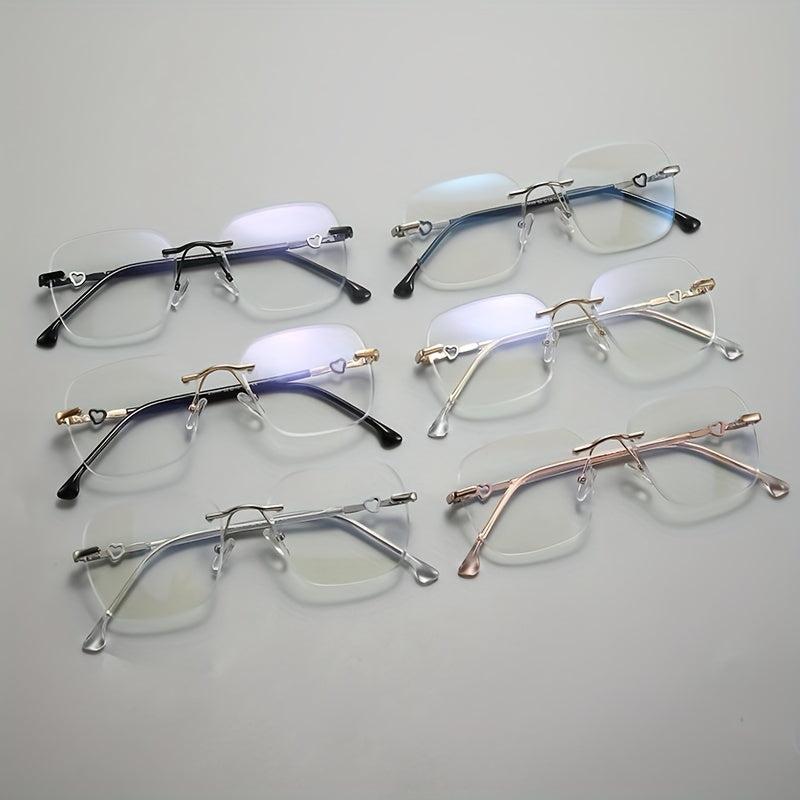 Heart Metal Frameless Anti Glasses for Light Blocking