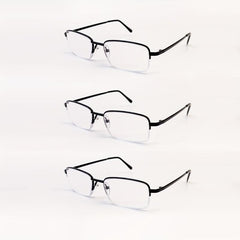 3pcs Reading Glasses Anti-fatigue Lower Frame Transparent