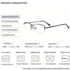 3pcs Reading Glasses Anti-fatigue Lower Frame Transparent