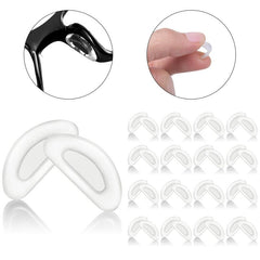 25 Pairs Silicone Eyeglasses Nosepads Soft Adhesive Anti-slip Glasses Pads